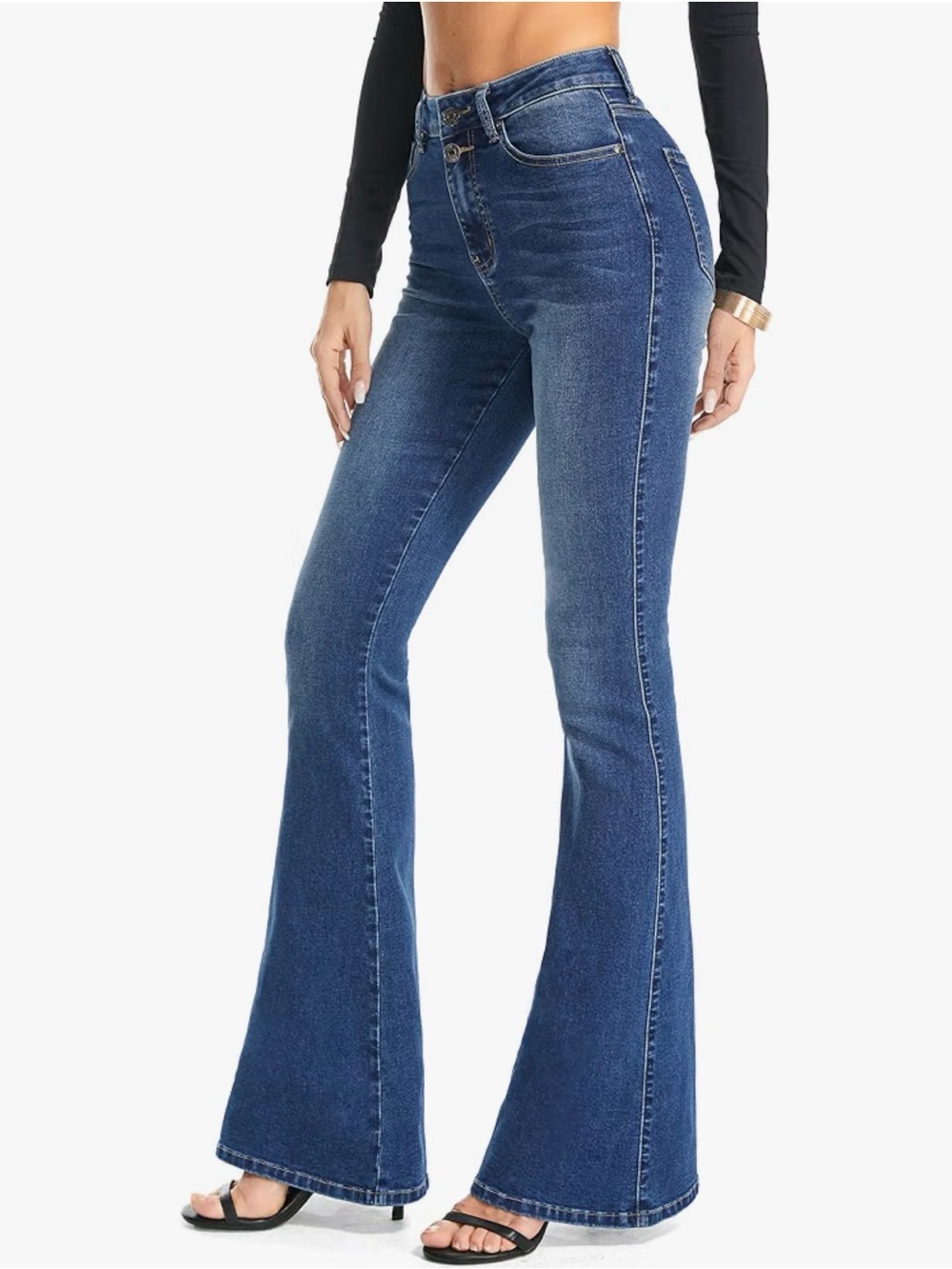 Flying Banana Women’s Totally Shaping Curvy Jeans 10 long